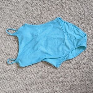 Aerie crinkle crossback blue one piece swimsuit. Size small.